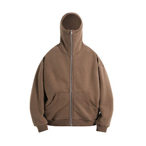 Huili Hersteller neuer maskierter dunkler 360g plus Fleece verdickter Anzug Reißverschluss Hoodie Männer