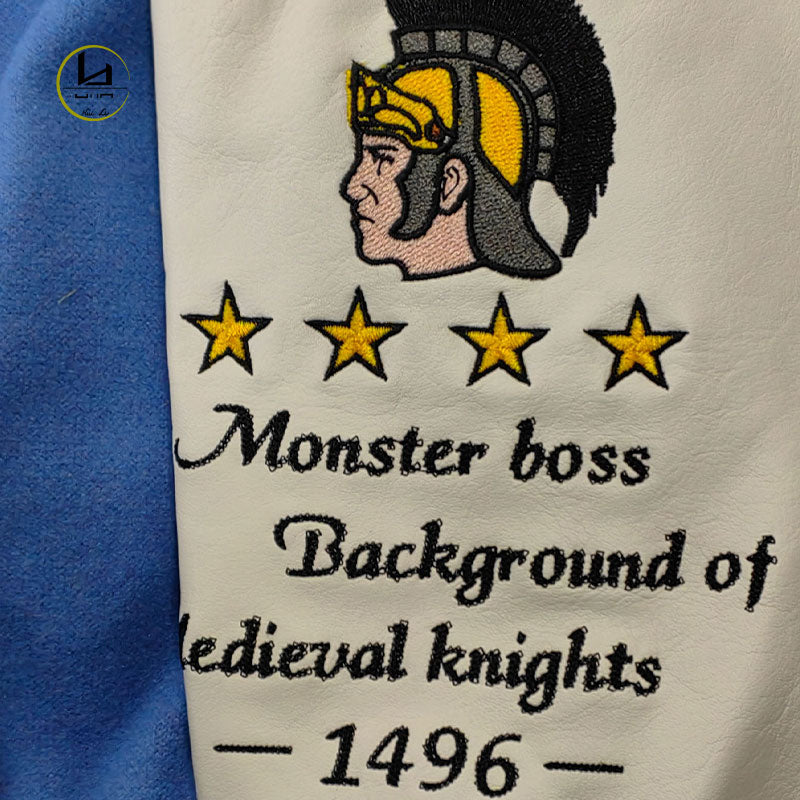 HUILI FACTORY oem custom vintage chenille embroidered baseball varsity jacket