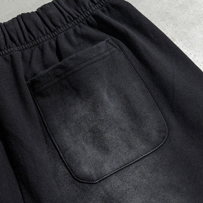 manufacturer American fashion brand gradient washed printed sport men's shorts vintage quarter pants