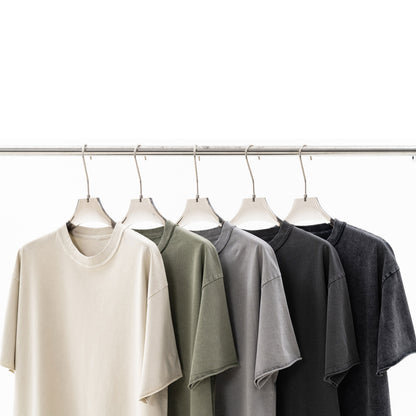 Vintage heavyweight T-shirt high street oversized short-sleeved men