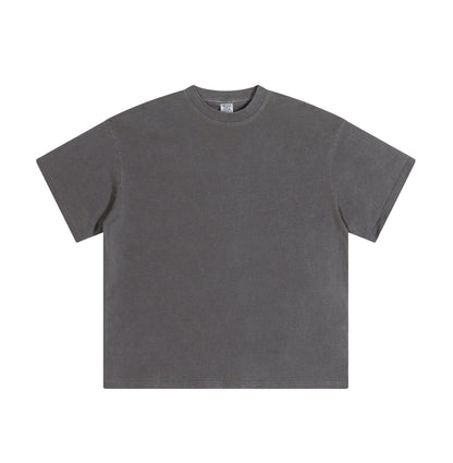 Solid color pure cotton men's short-sleeved blank shirt oversized short-sleeved T-shirt
