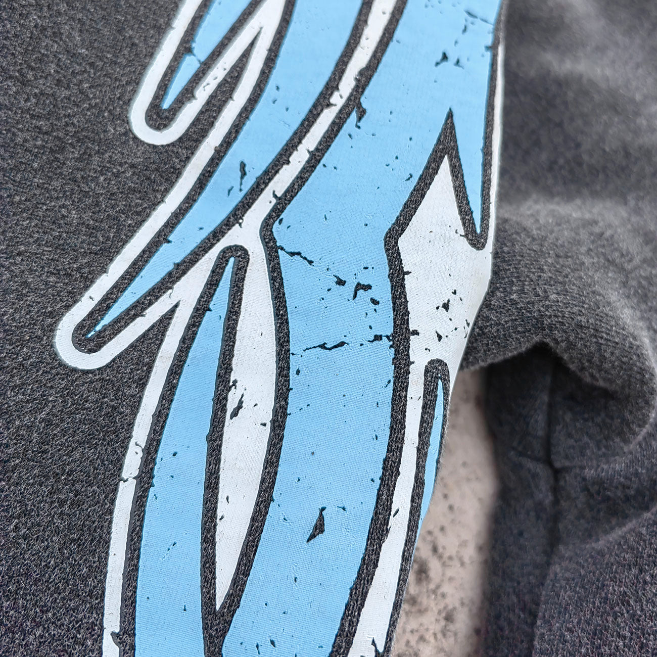 Vintage Wash Panther Hoodie - Distressed Y2K Streetwear Sweatshirt