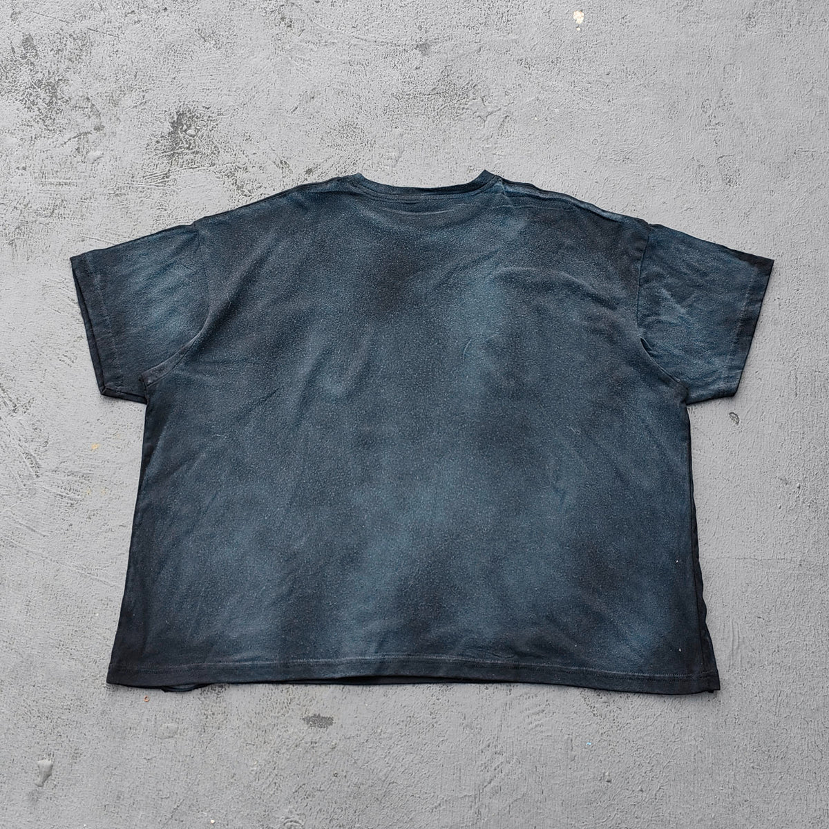 Glory Never Dies Graphic Tee - Black Acid Wash Religious Collage Print Distressed Ripped Y2K Streetwear