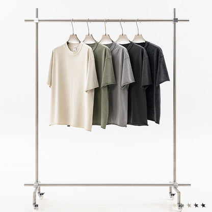 Vintage heavyweight T-shirt high street oversized short-sleeved men
