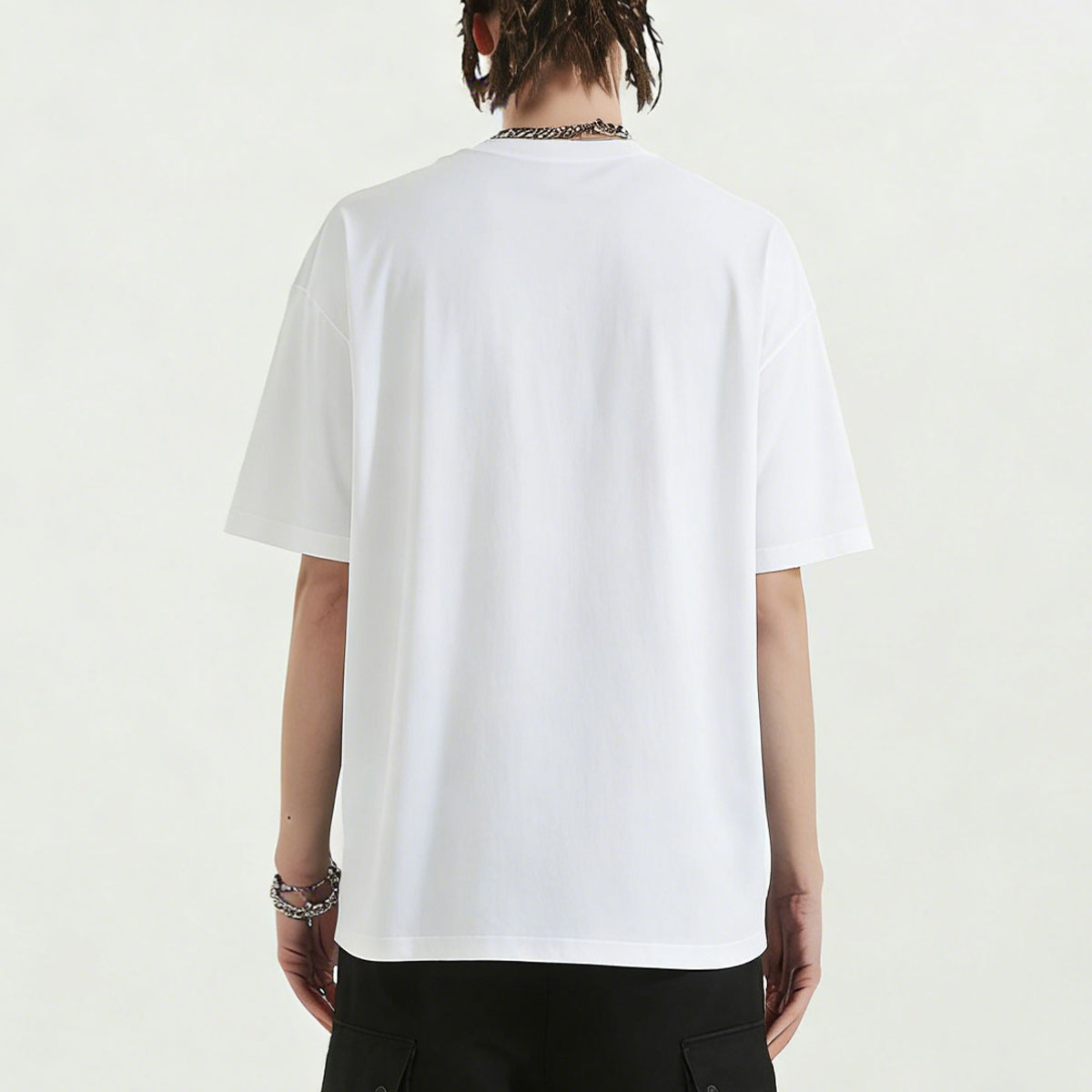 Oversized White T Shirt Unisex Solid Color 100% Cotton Plain drop shoulder Streetwear Layering Lightweight Everyday Essential Tee