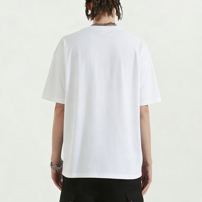 Oversized White T Shirt Unisex Solid Color 100% Cotton Plain drop shoulder Streetwear Layering Lightweight Everyday Essential Tee
