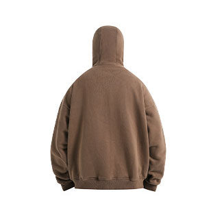 Huili Hersteller neuer maskierter dunkler 360g plus Fleece verdickter Anzug Reißverschluss Hoodie Männer