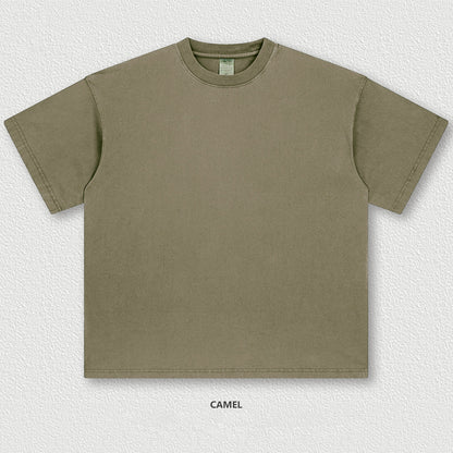 Vintage heavyweight T-shirt high street oversized short-sleeved men