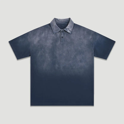 Customizable Casual Manufacturer Supplier Low MOQ Vintage Acid Wash Blank Custom Print Custom Logo Mens Short Sleeve Polo