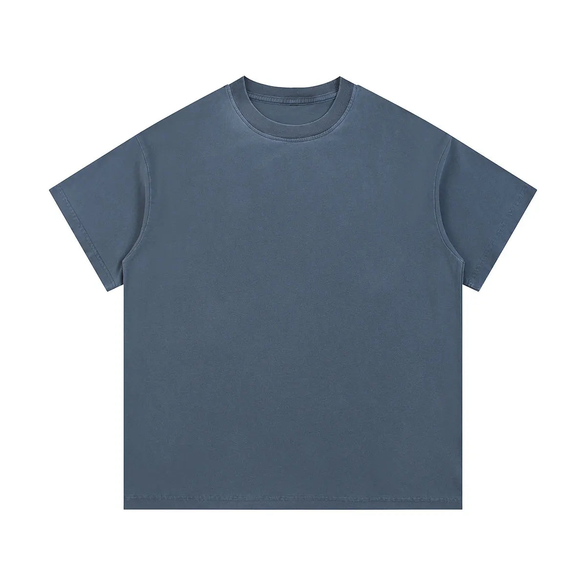 Heavyweight Cotton Supplier Low MOQ Vintage Washed Blank Custom Logo Casual Crewneck Tee