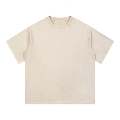 Vintage Fashion Supplier Low MOQ Acid Wash Snowflake Wash Blank Custom Print Mens Oversized T Shirt
