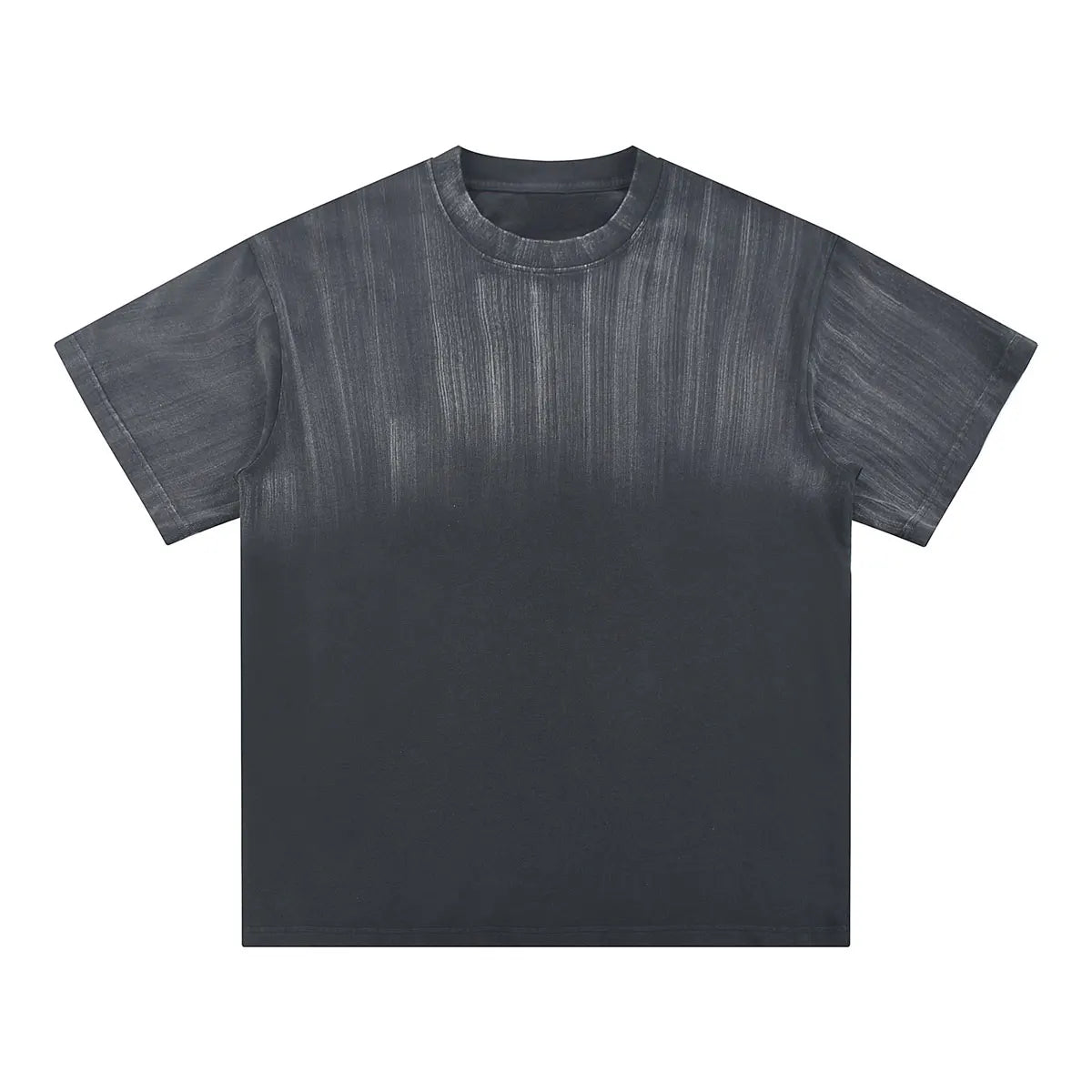 Heavyweight Cotton Supplier Low MOQ Acid Wash Spray Wash Blank Custom Print Casual Crewneck Tee