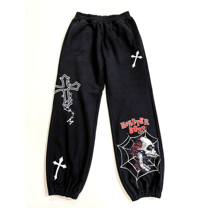 new arrival 100% cotton heavyweight sweatpants men custom logo printed drawstring waist jogger sweatpants