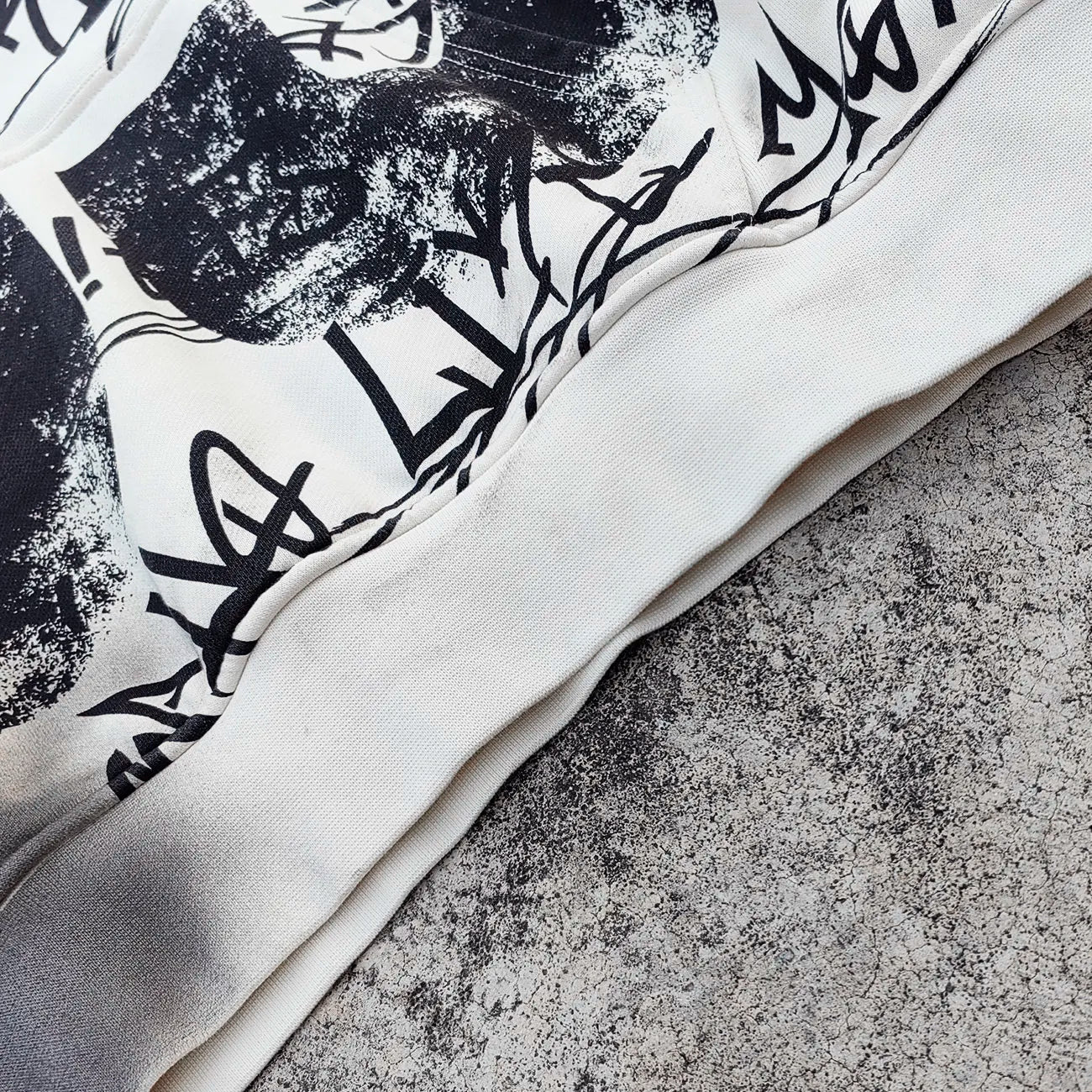 Custom Allover Printed Heavyweight Cotton Graphic Hoodie Vintage Washed Men 420 Gsm French Terry Hoodie