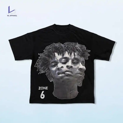 Monster Factory Großhandel, schweres, individuelles DTG-Druck-Übergrößen-Vintage-Y2K-T-Shirt für Herren