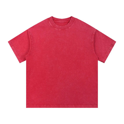 Vintage Fashion Supplier Low MOQ Acid Wash Snowflake Wash Blank Custom Print Mens Loose Fit T Shirt