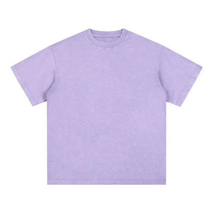 Vintage Fashion Supplier Low MOQ Acid Wash Snowflake Wash Blank Custom Print Mens Loose Fit T Shirt