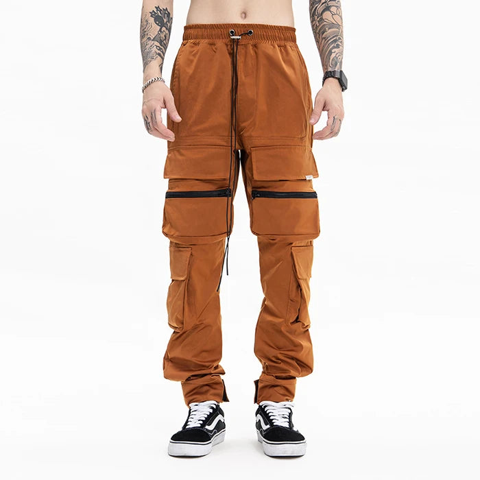 Huilin Factory Oem Mens Cargo Pants Gyms Fitness Sportswear Trouser Men Casual Jogger Pant High Street Joggers Sweatpants