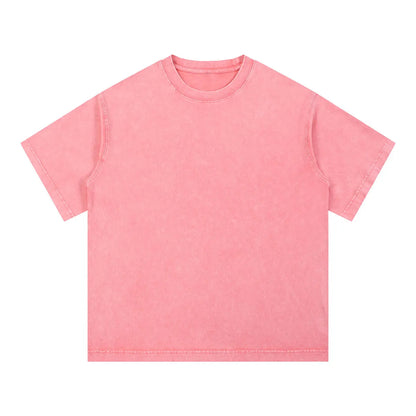 Vintage Fashion Supplier Low MOQ Acid Wash Snowflake Wash Blank Custom Print Mens Oversized T Shirt