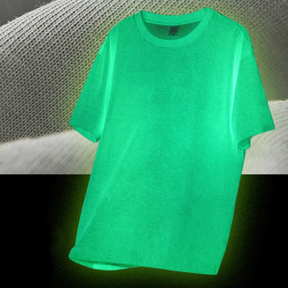 New Trend 240Gsm Heavyweight Cotton Unisex Night Glowing Tshirt Crew Neck Oversized Boxy Fit Luminous Mens T Shirt