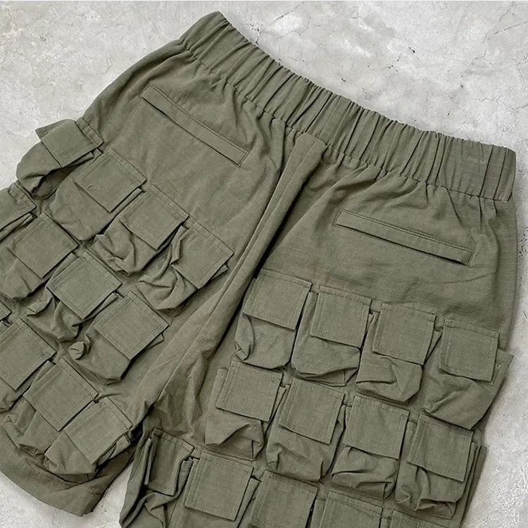Monster factory wholesale customiza tion utility multi-pocket  men cargo shorts