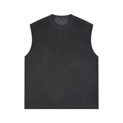 Premium Comfort Manufacturer Supplier Low Moq Vintage Acid Wash Blank Vintage Acid Wash Blank Custom Logo Casual Tank Top