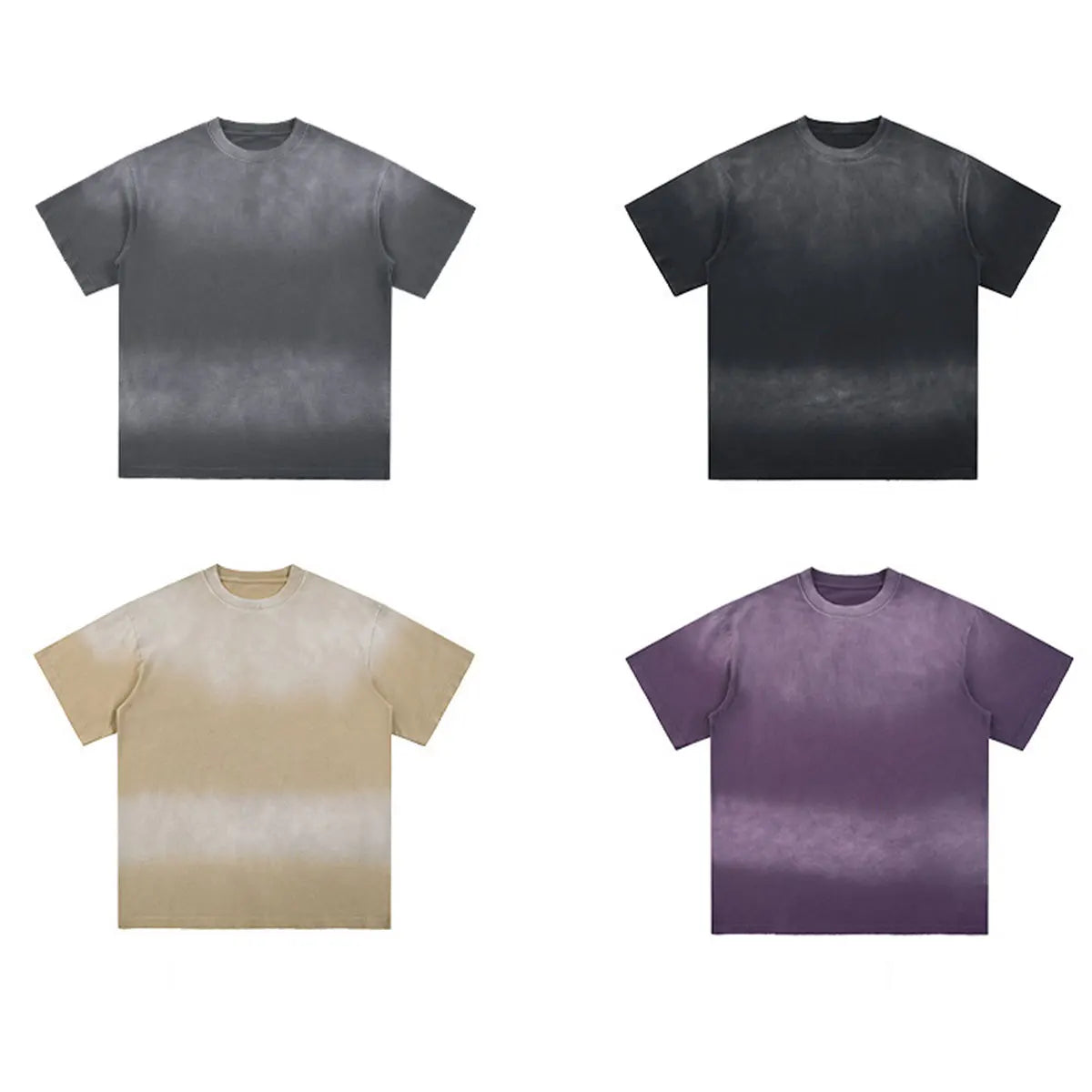 Vintage Fashion Supplier Low MOQ Acid Wash Garment Dye Blank Custom Print Mens Loose Fit T Shirt