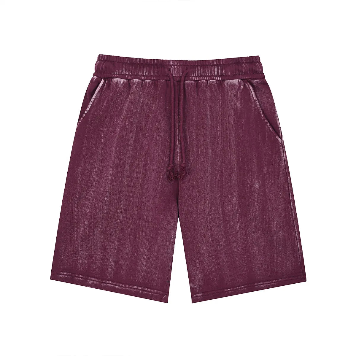 Heavyweight Cotton Supplier Low MOQ Acid Wash Garment Dye Blank Custom Print Casual Drawstring Shorts