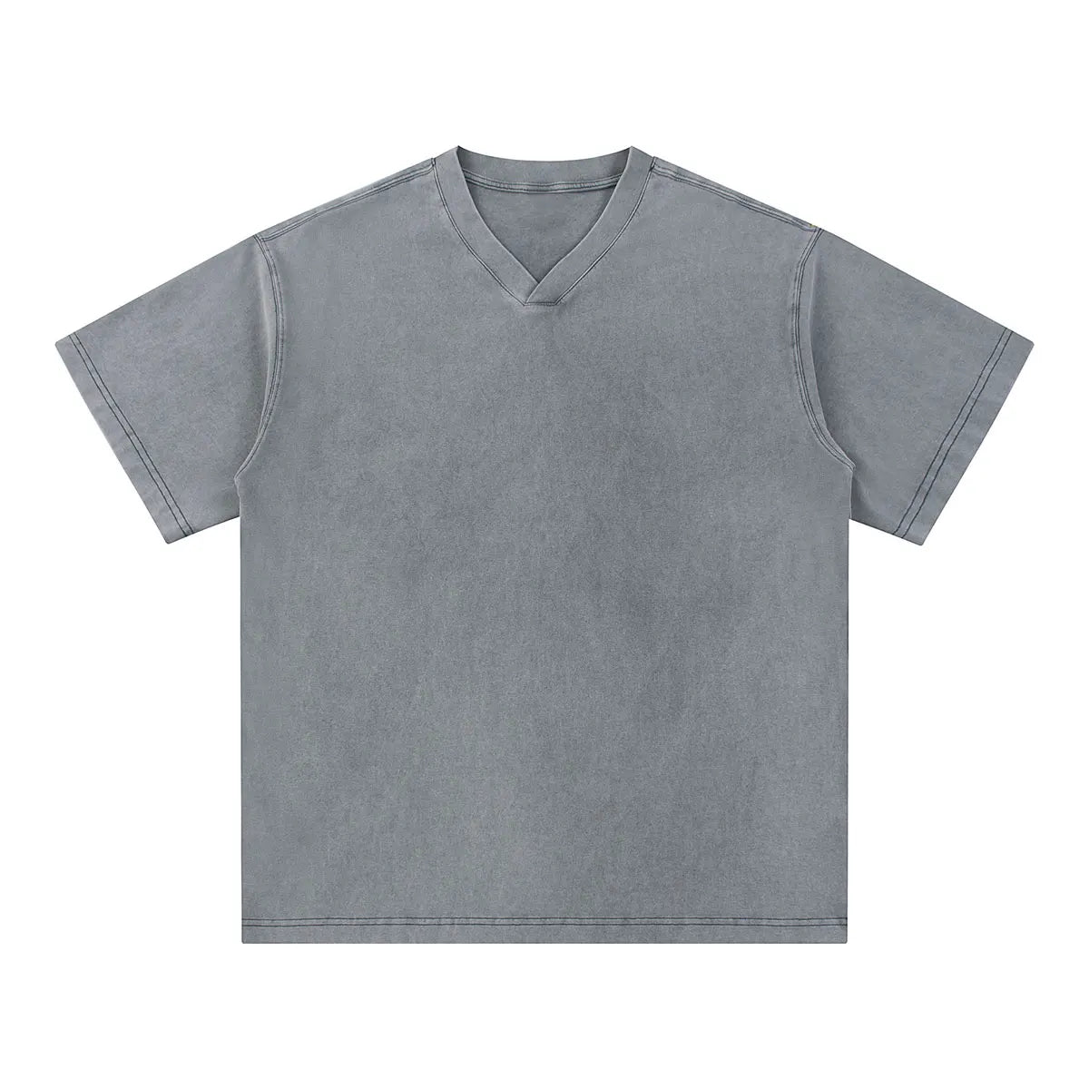 Trending Streetwear Supplier Low MOQ Vintage Oversized Blank Custom Logo Mens V Neck T Shirt