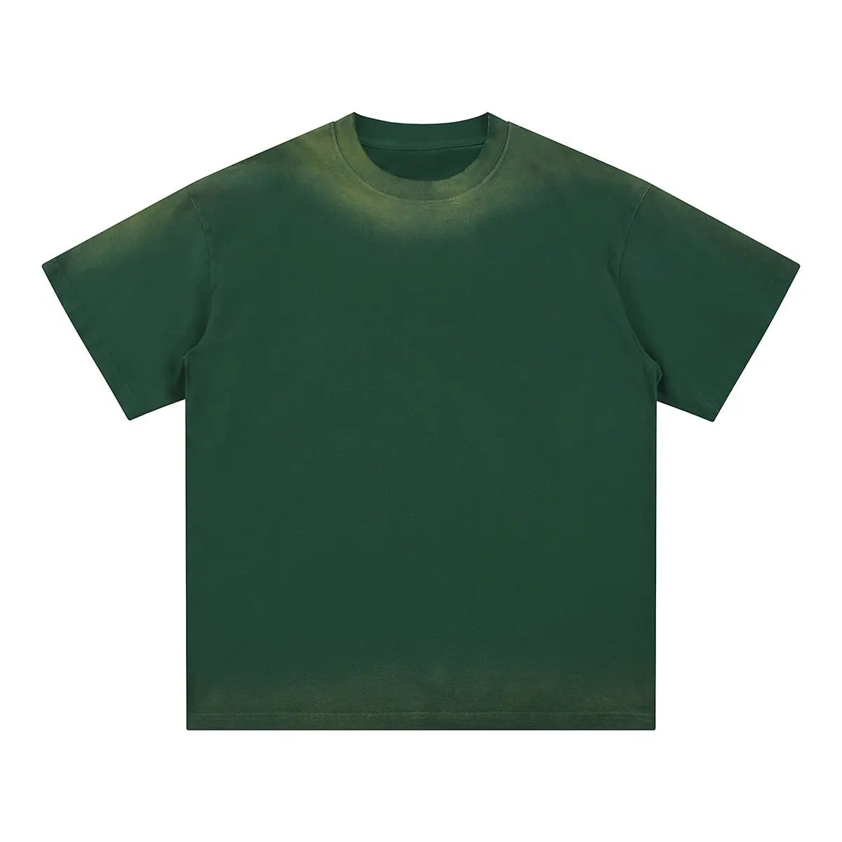 Heavyweight Cotton Supplier Low MOQ Acid Wash Spray Wash Blank Custom Print Casual Crewneck Tee