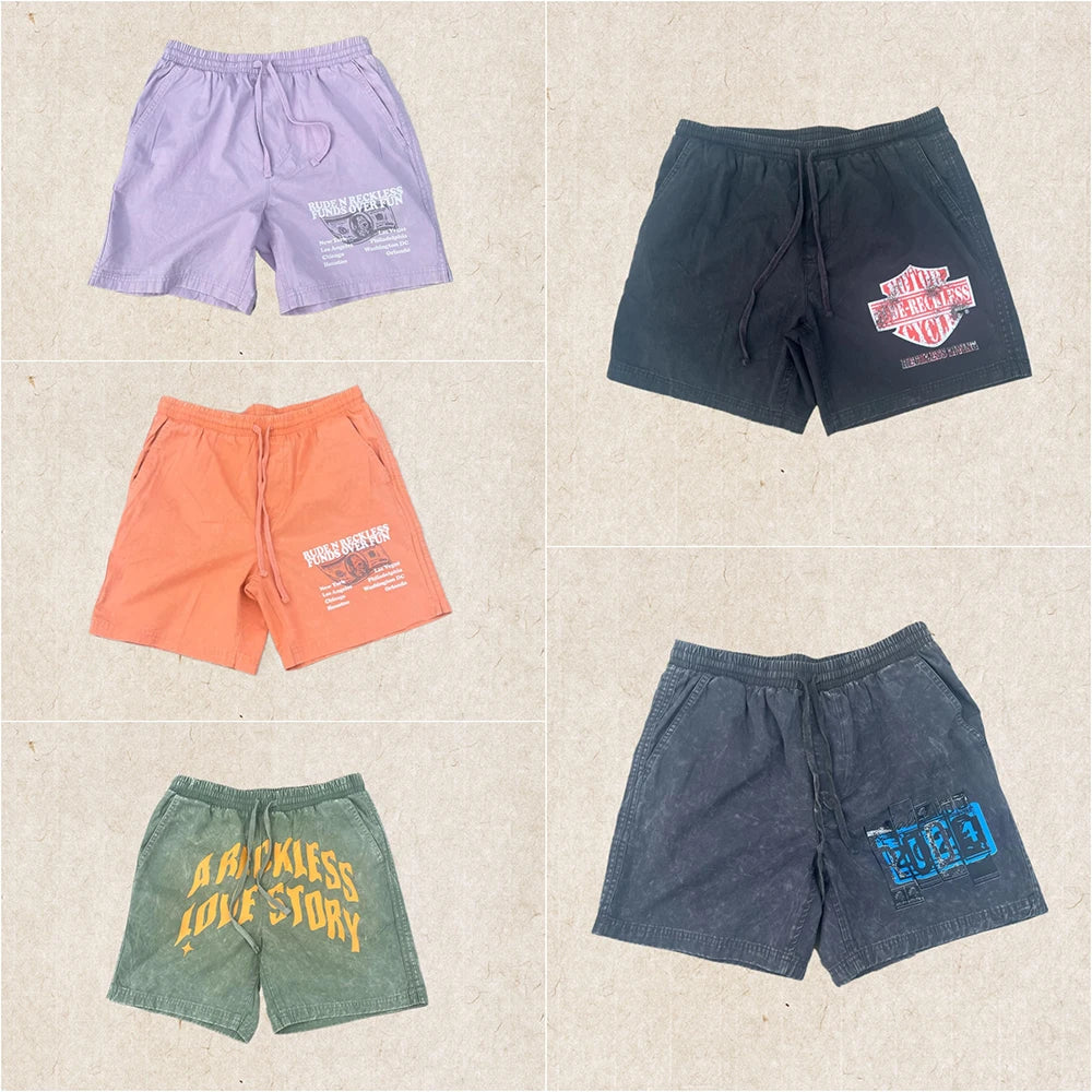 Huilin Factory Oem 100% Cotton Streetwear Cargo Shorts Oversized Fit Men Custom Logo Printing Utility Pockets Cotton Shorts