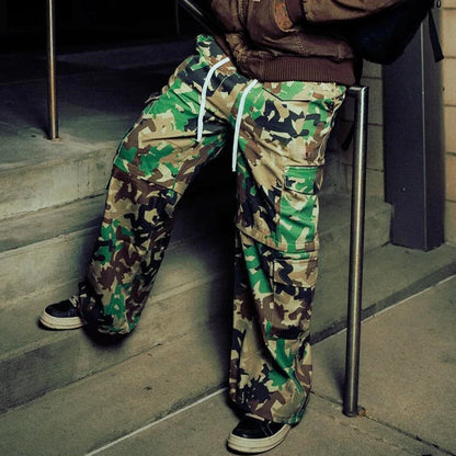 100% Cotton Multi Pockets Cargo Pants Men Custom Allover Camo Patten Printed Convertible 2In1Cargo Pants