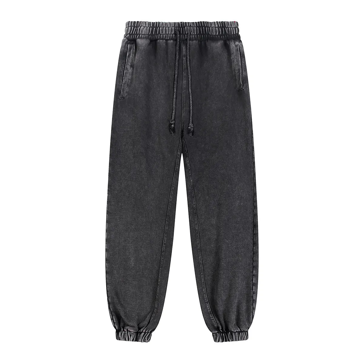 Heavyweight Cotton Supplier Low MOQ Acid Wash Snowflake Wash Blank Custom Print Casual Tapered Sweatpants