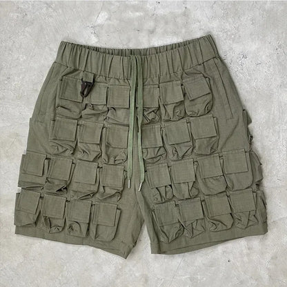 customiza tion utility multi-pocket  men cargo shorts