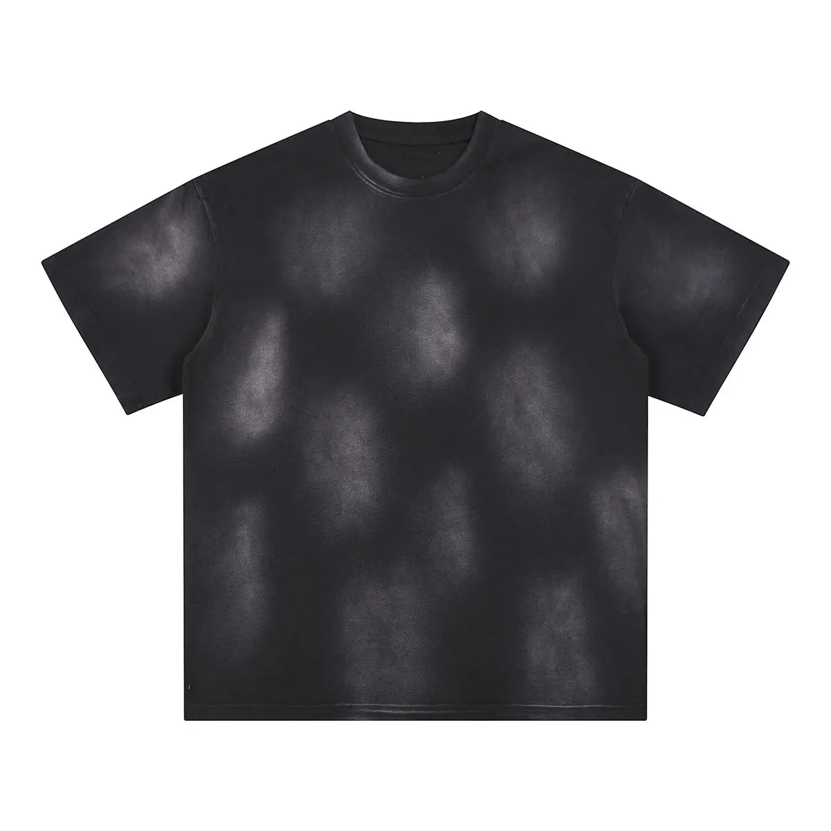 Heavyweight Cotton Supplier Low MOQ Vintage Spray Wash Blank Custom Logo Casual Crewneck Tee