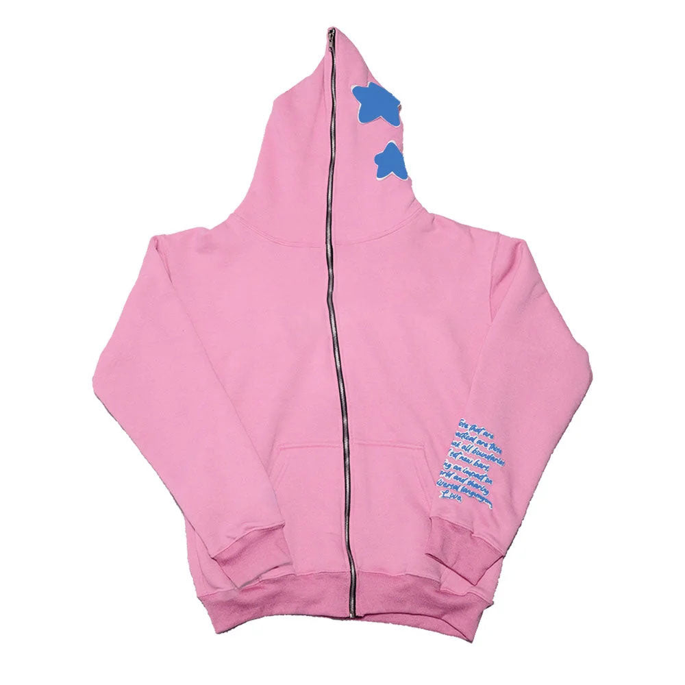 HUILI FACTORY unisex streetwear full face zip hoodie custom heavyweight 3d puff printing graphic hoodies