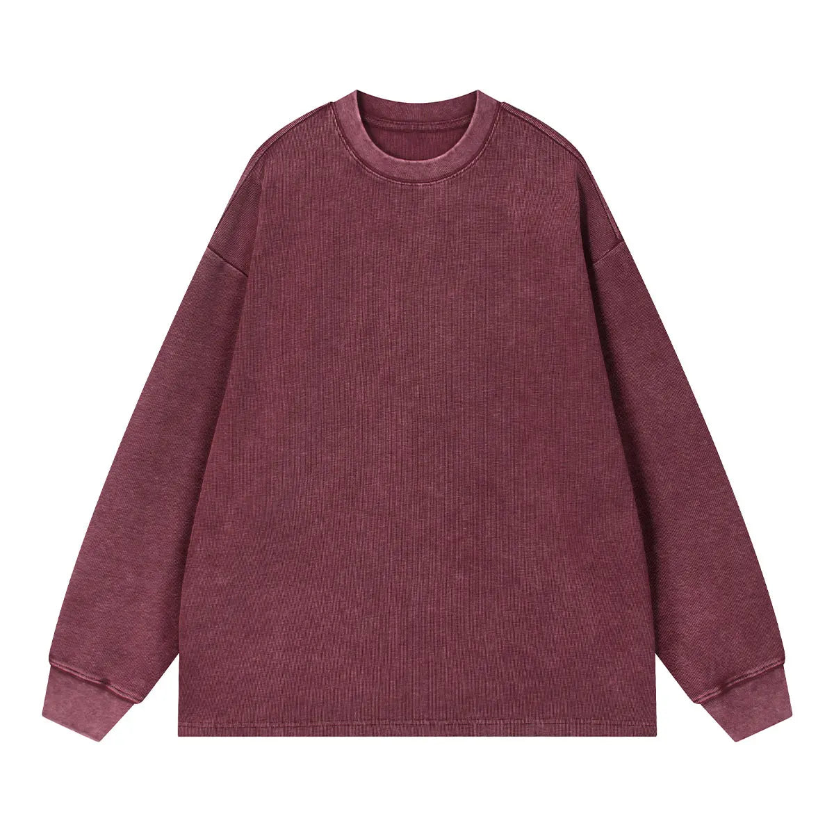Heavyweight Cotton Supplier Low MOQ Vintage Garment Dye Blank Custom Logo Casual Gradient Crewneck Sweatshirt
