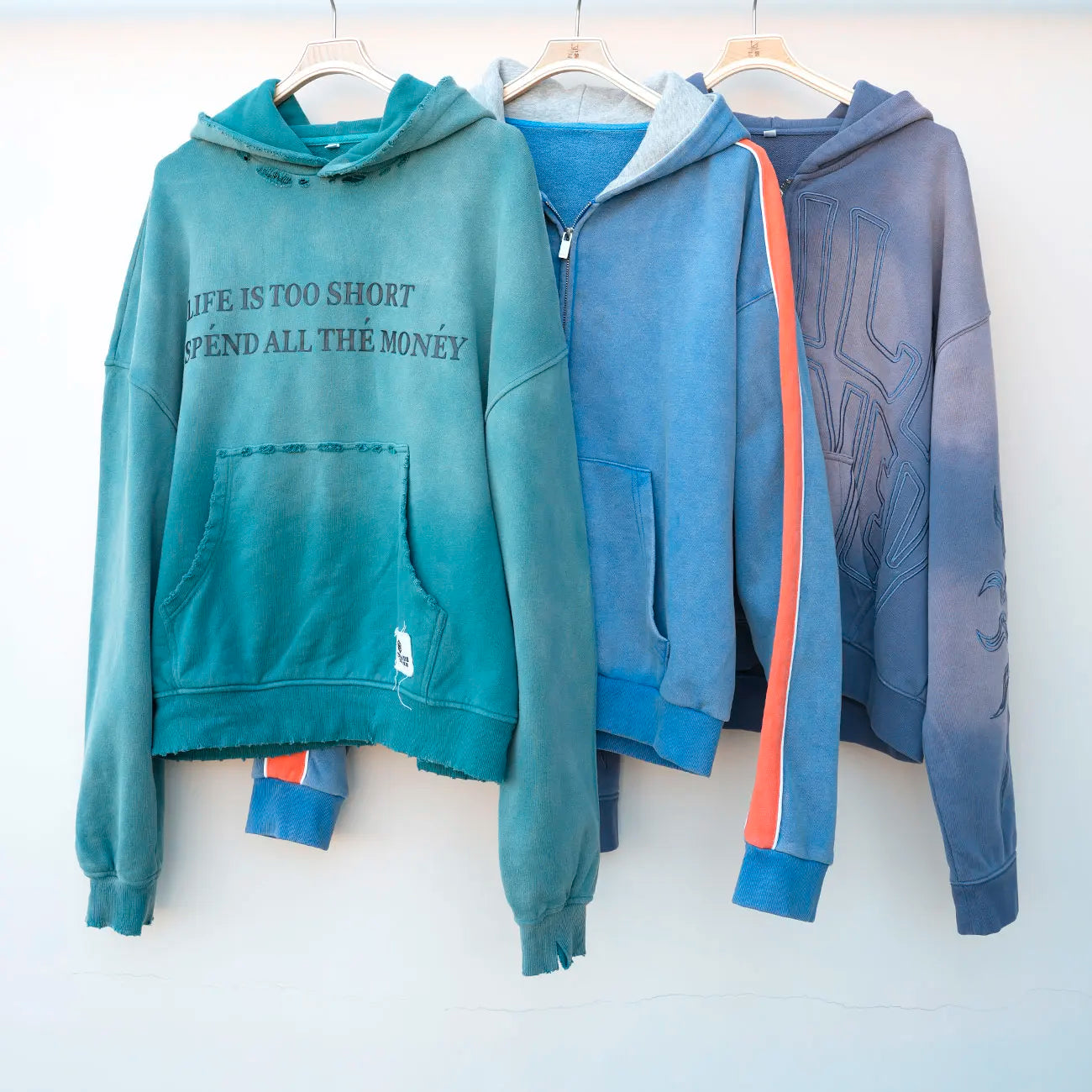 New Vintage Washed Sunfaded Hoodies Oversized Fit Men Custom Logo Printing Zip Up Embroidery Heavyweight Cotton Hoodie