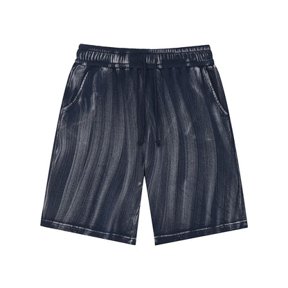 Heavyweight Cotton Supplier Low MOQ Acid Wash Garment Dye Blank Custom Print Casual Drawstring Shorts