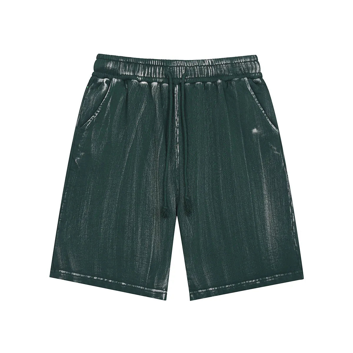 Heavyweight Cotton Supplier Low MOQ Acid Wash Garment Dye Blank Custom Print Casual Drawstring Shorts