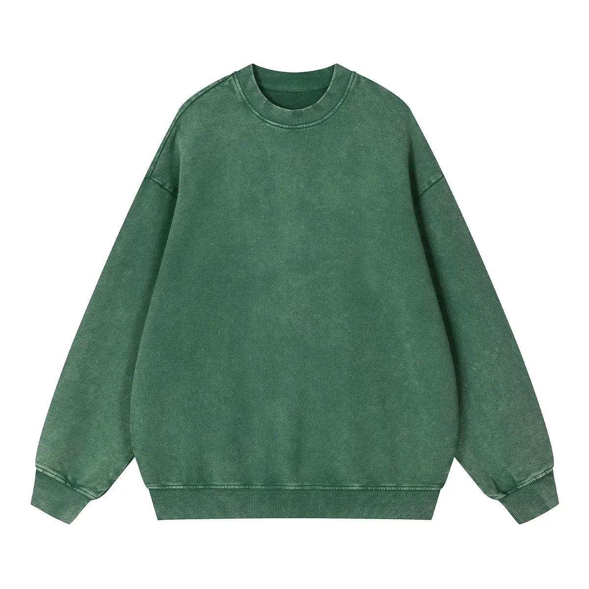 Heavyweight Cotton Supplier Low MOQ Vintage Garment Dye Blank Custom Logo Casual Gradient Crewneck Sweatshirt