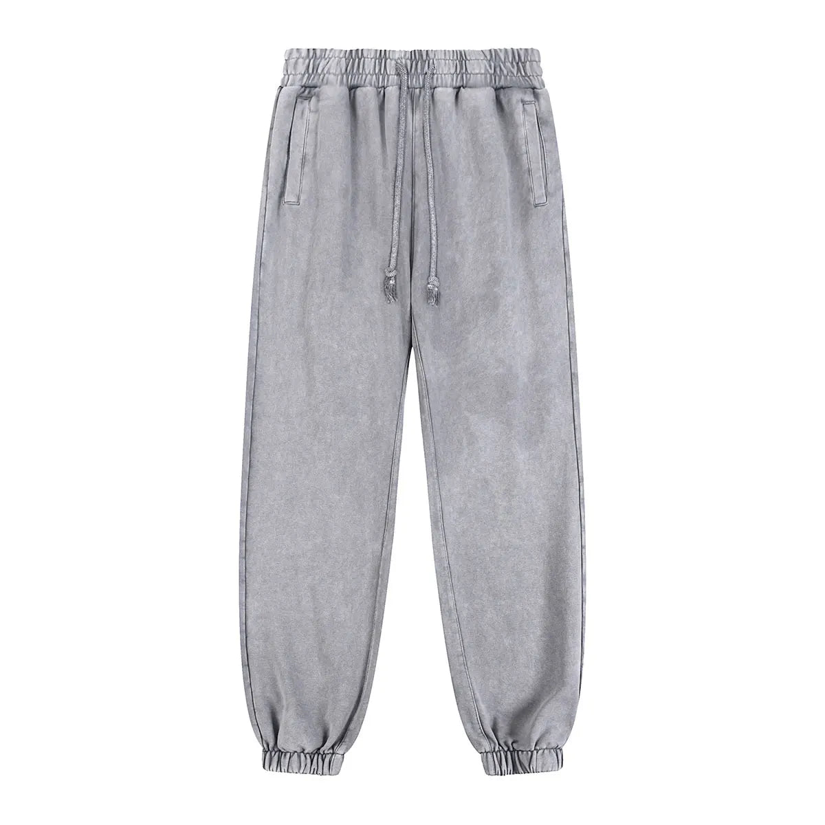 Heavyweight Cotton Supplier Low MOQ Acid Wash Snowflake Wash Blank Custom Print Casual Tapered Sweatpants
