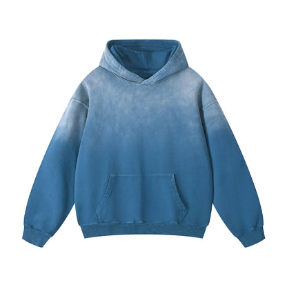 Vintage Fashion Supplier Low MOQ Acid Wash Tie Dye Blank Custom Print Mens Pocket Hoodie