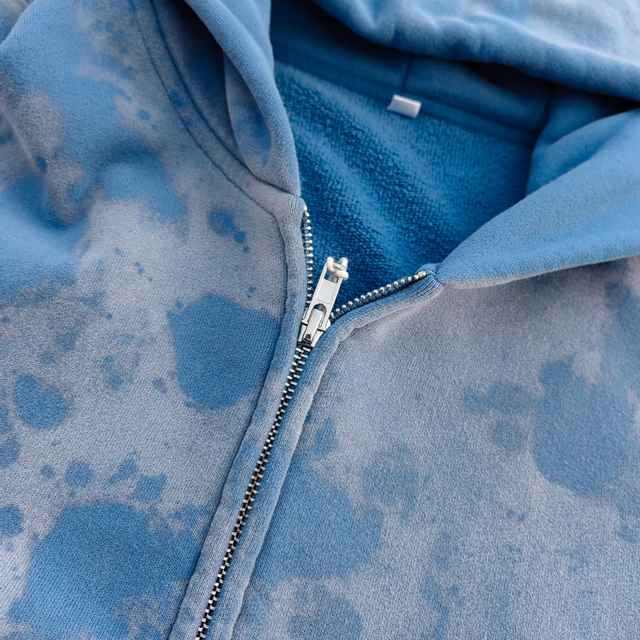 Custom logo Embroidery Oversized Hoodie Men Zipper up Vintage Washed Heavyweight Cotton Sun Faded Hoodie