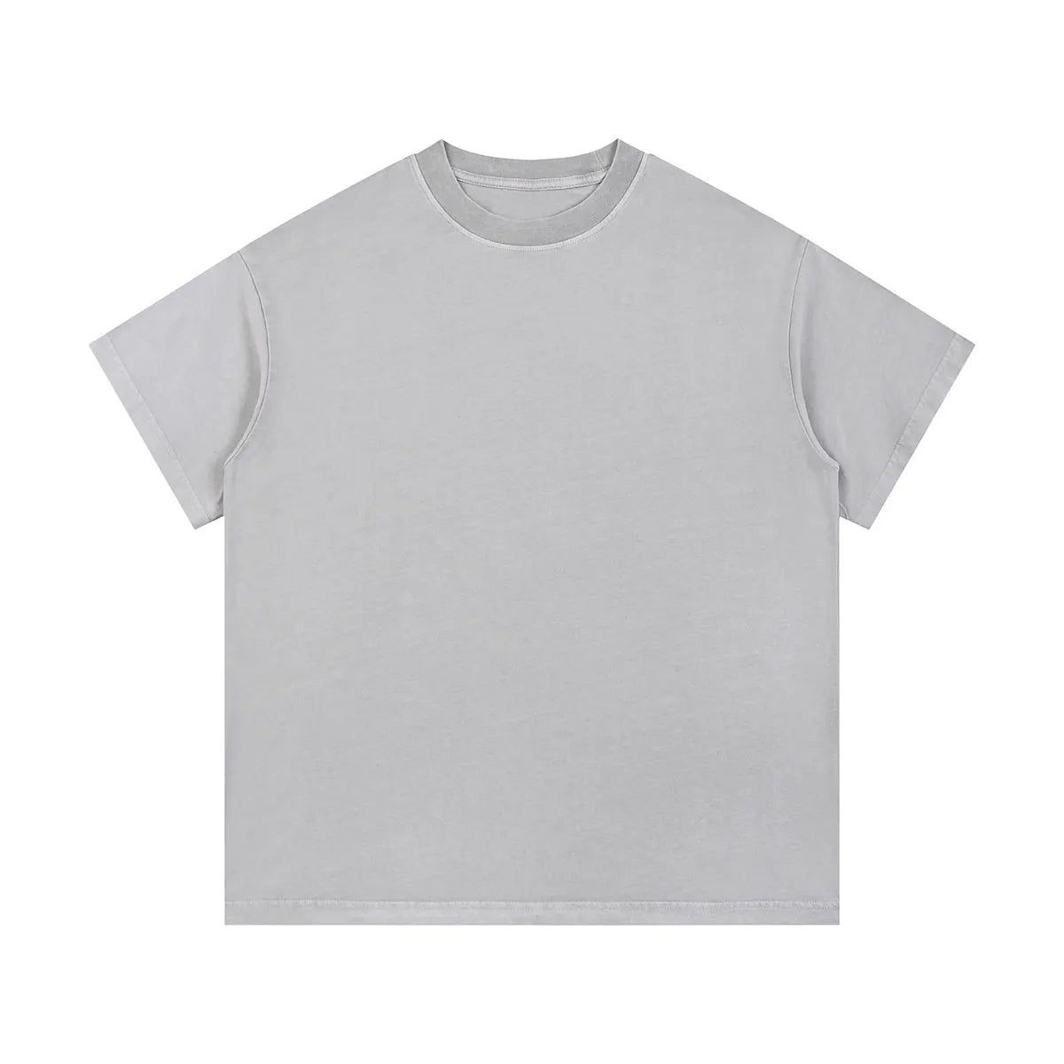 Heavyweight Cotton Supplier Low MOQ Vintage Washed Blank Custom Logo Casual Crewneck Tee