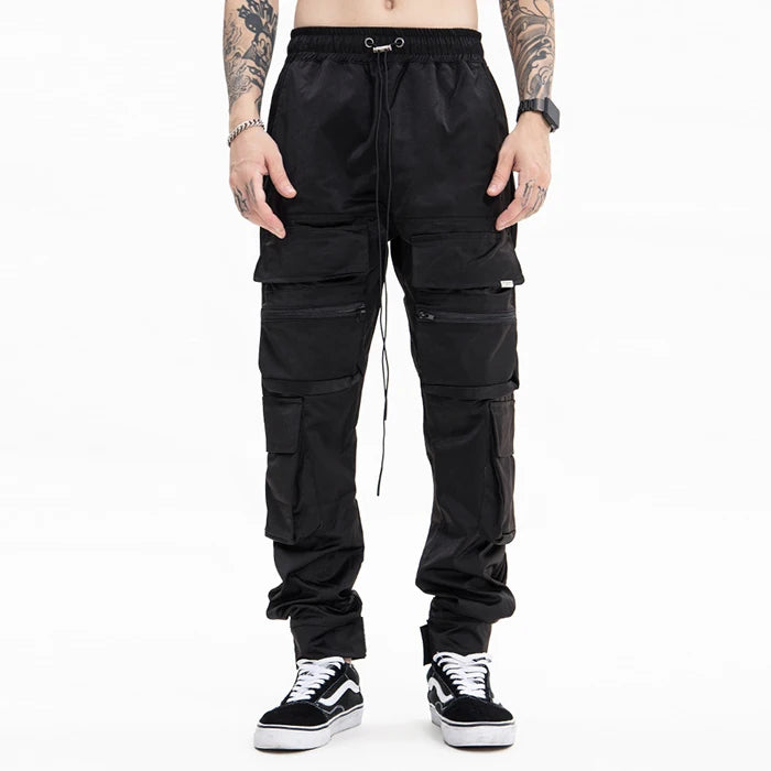 Huilin Factory Oem Mens Cargo Pants Gyms Fitness Sportswear Trouser Men Casual Jogger Pant High Street Joggers Sweatpants