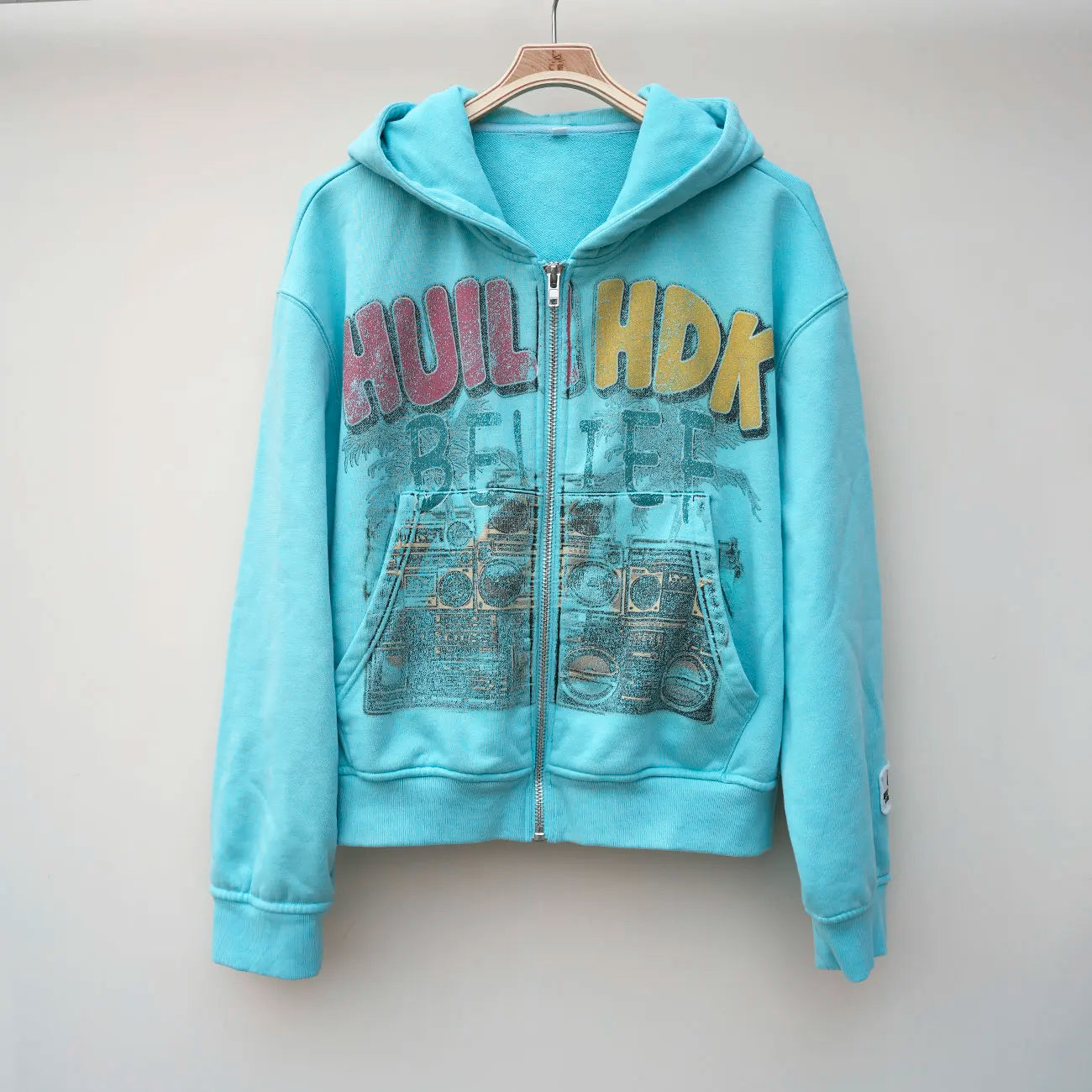 Custom Screen Printing Unisex Oversized Fit Graphic Hoodies 450 Gsm French Terry Heavyweighcotton Men Zip up Hoodie