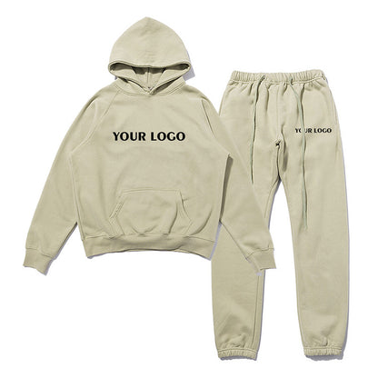 FACTORY custom 100% cotton french terry tracksuits streetwear hoodie men