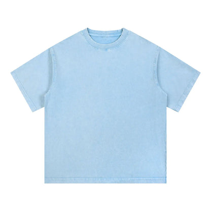Vintage Fashion Supplier Low MOQ Acid Wash Snowflake Wash Blank Custom Print Mens Oversized T Shirt