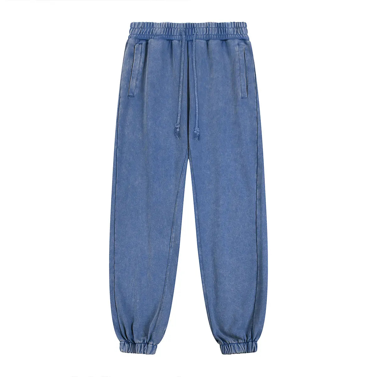 Heavyweight Cotton Supplier Low MOQ Acid Wash Snowflake Wash Blank Custom Print Casual Tapered Sweatpants